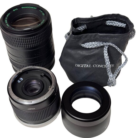 Quantaray 85-210mm F/3.8-4.7 Telephoto Lens Set With Auto 2X Converter & Bag - Picture 2 of 16